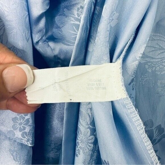 Christian Dior Lingerie Robe Brocade Floral Satin Sash Long Designer  Robe S/M - Picture 10 of 12